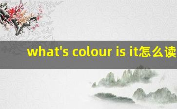 what's colour is it怎么读